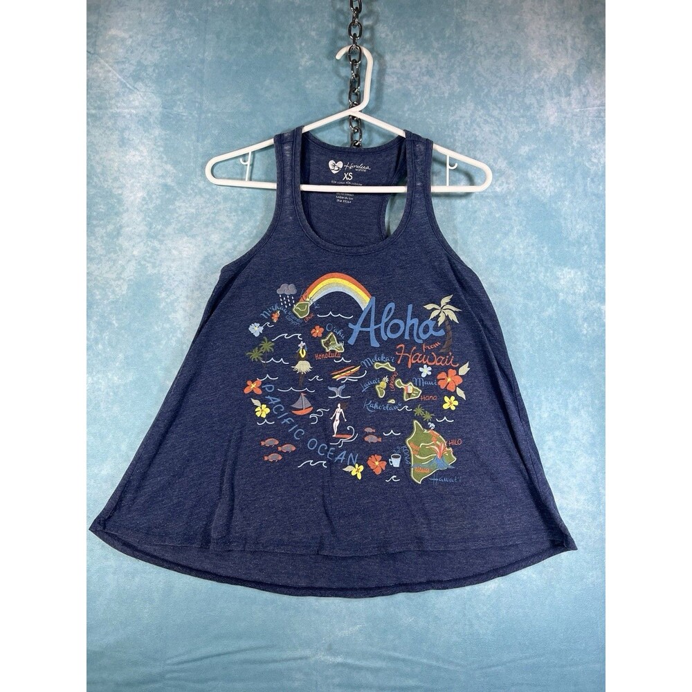 Y2K VTG Women Hawaii Tank Top Cute Girly